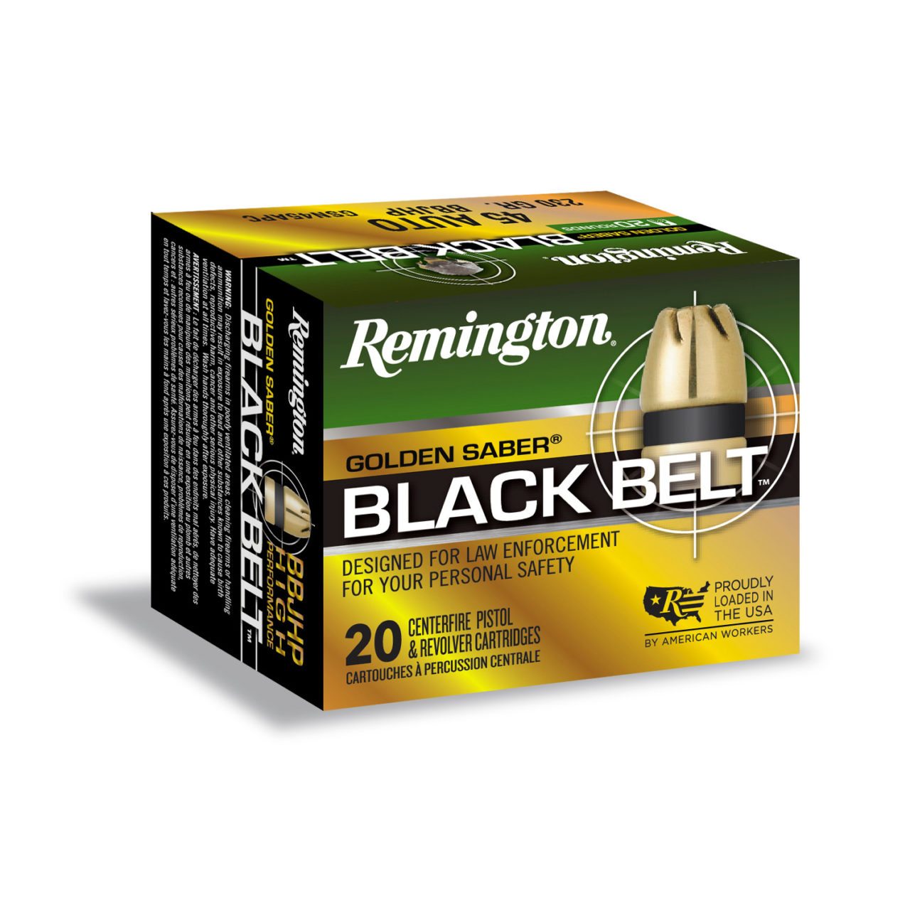 Now on Shelves, The Remington Golden Saber Black Belt 45 Auto