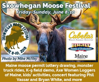 The Skowhegan Moose Festival is June 8-10, featuring the Maine Moose Permit Lottery on Saturday, June 9!
