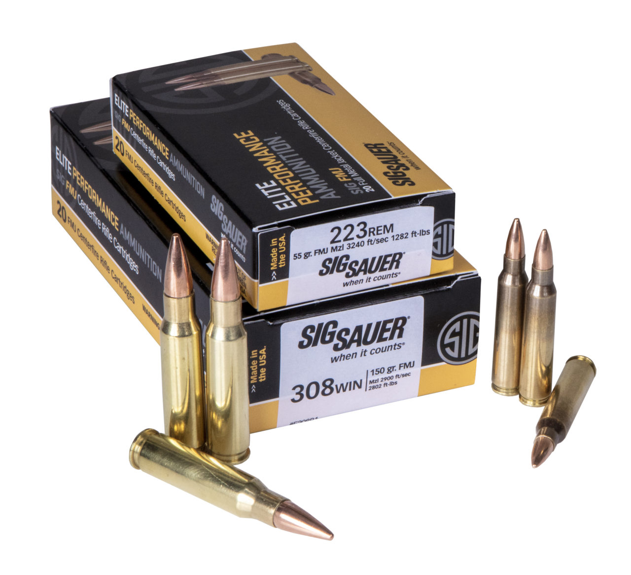 SIG SAUER Introduces New 223 Rem and 308 Win SIG FMJ Rifle Ammunition