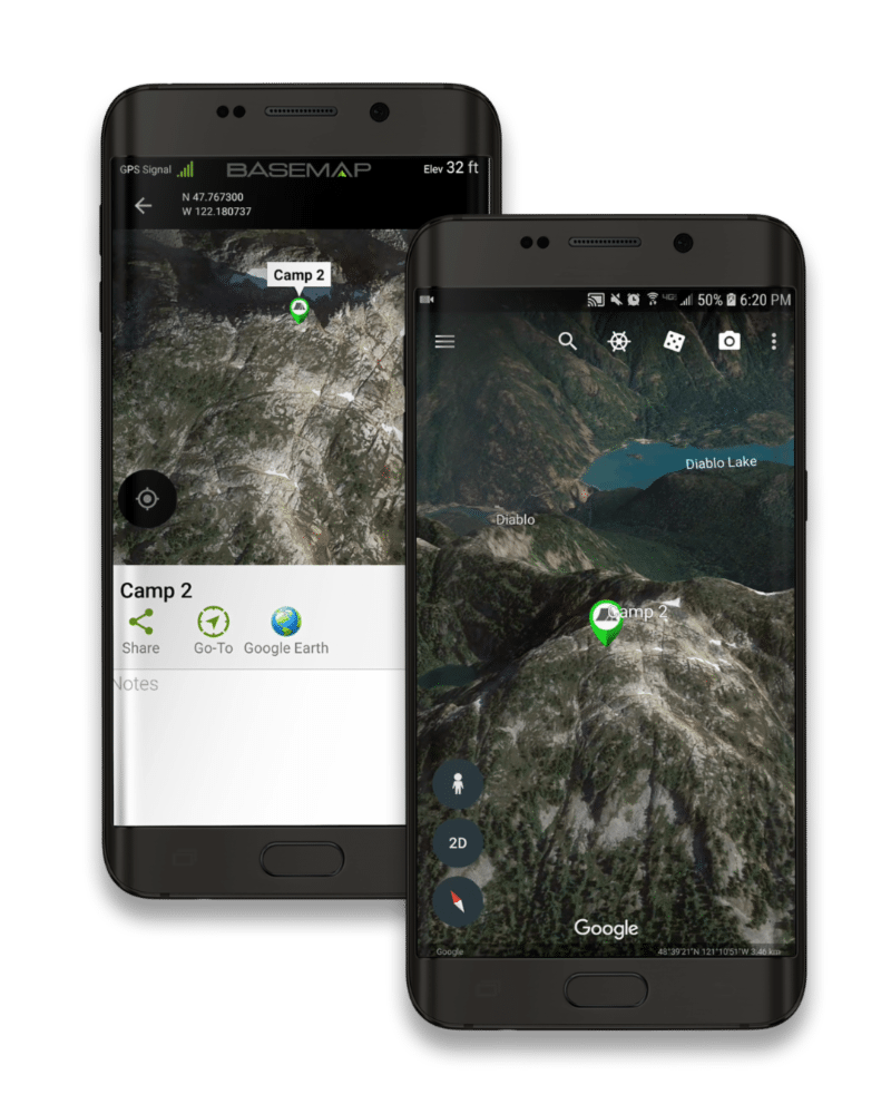 BaseMap App Updates Include Google Earth Integration and Go-To Marker function