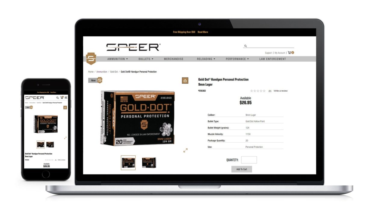 Speer Launches eCommerce to Sell Gold Dot and Reloading Components Online