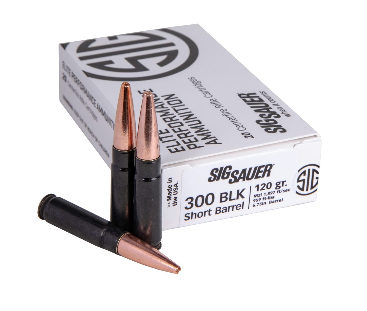 SIG SAUER Introduces 120gr Supersonic 300BLK SBR Elite Copper Duty Ammunition for Short Barrel Rifles