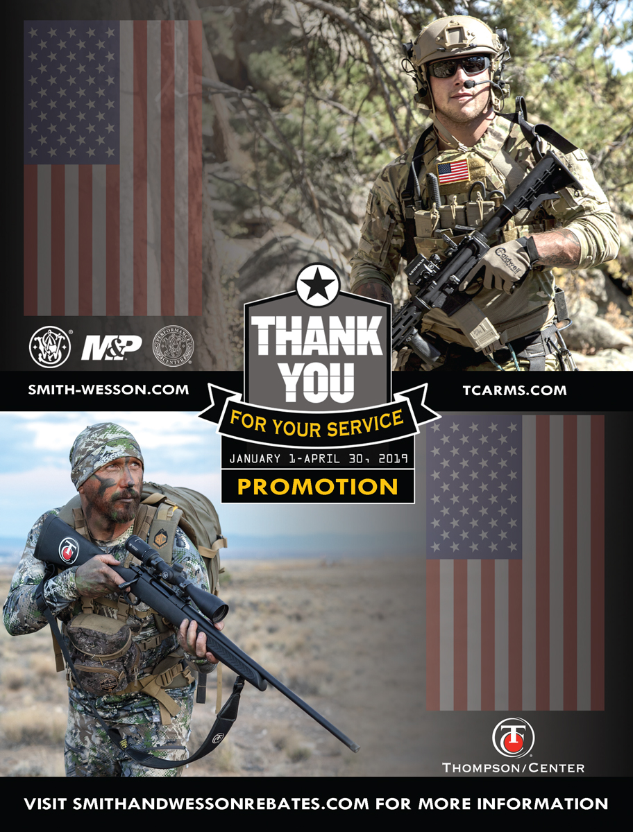 Smith & Wesson®, Thompson/Center Arms™ Renew Military Appreciation Program for 2019