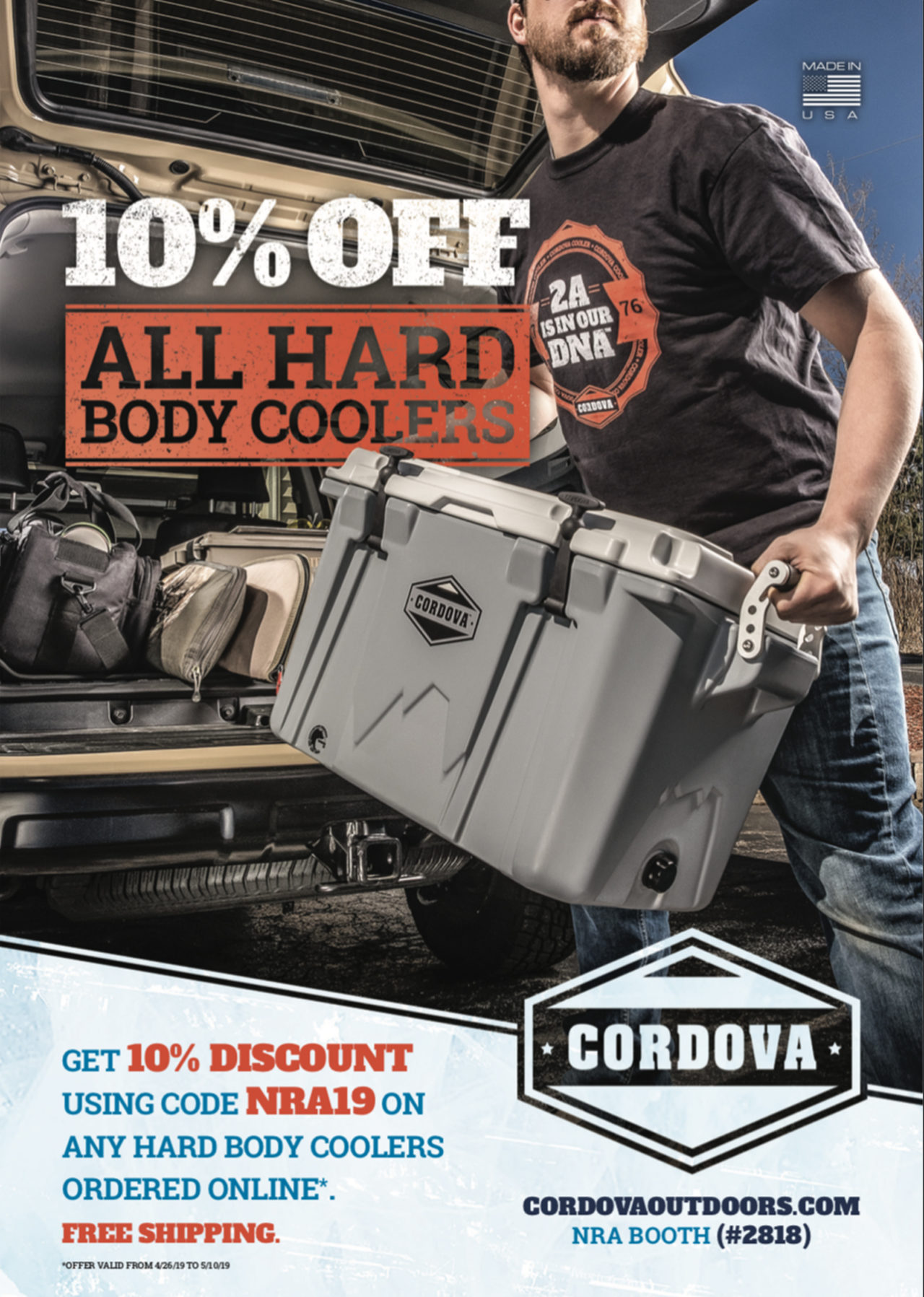 Cordova Outdoors Offers 10% Off NRA Show Purchases