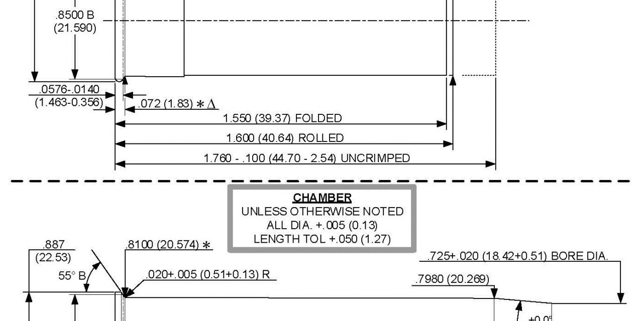 Sporting Arms and Ammunition Manufacturers’ Institute Publishes Accepted 12-gauge 1 ¾-inch Cartridge and Chamber Designs