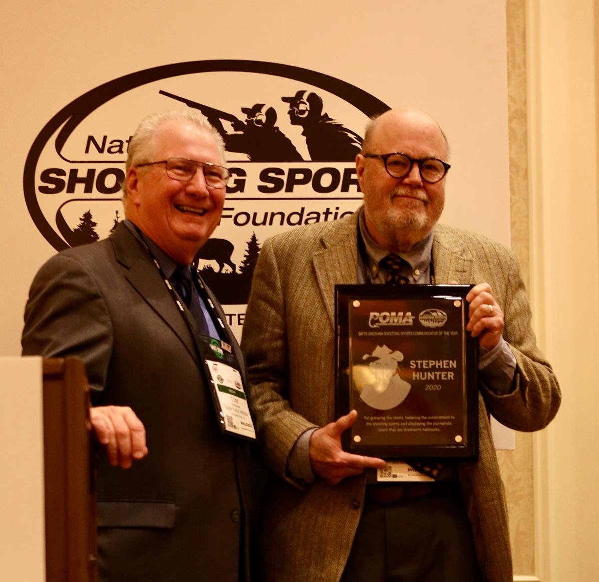 American Novelist Stephen Hunter Receives Prestigious Grits Gresham Award from POMA and the NSSF