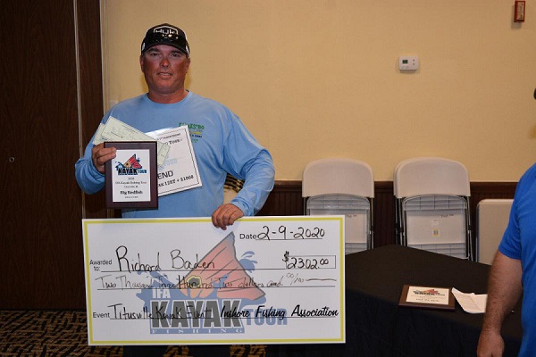 Baden Wins IFA Kayak Fishing Tour Event at Titusville, Florida