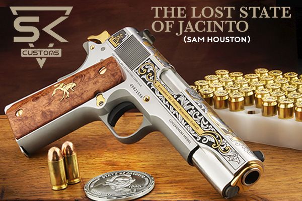 SK Customs Announces The Lost States of America Engravers Series with The Lost State of Jacinto – Sam Houston Introduction
