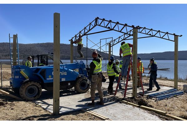 Ironworker Apprentices Construct Pavilion at Langston City Park through USA’s Work Boots on the Ground Program
